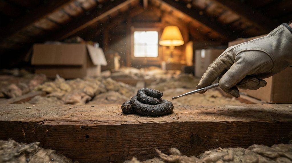 Identifier les crottes de fouine : diagnostic et risques